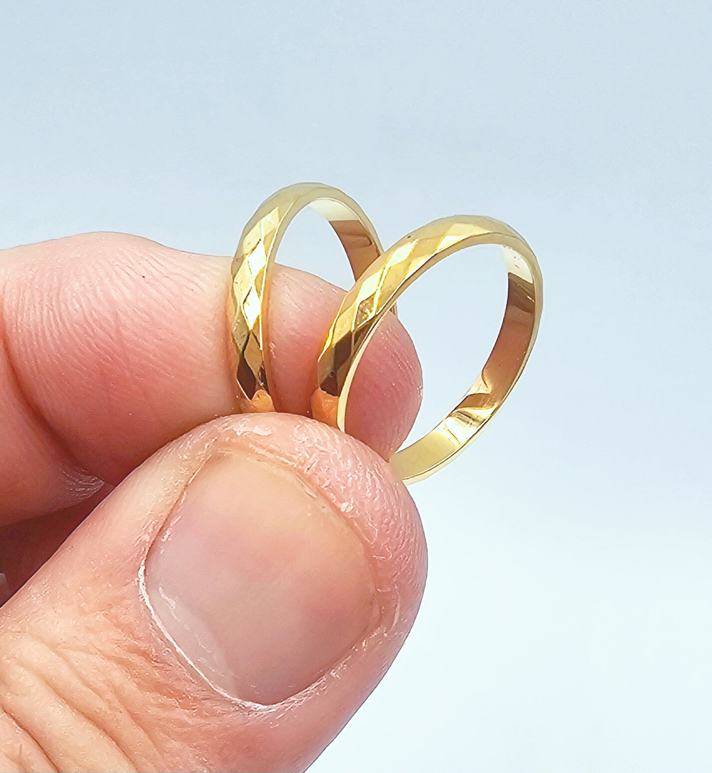 Fedine Sfaccettate Acciaio