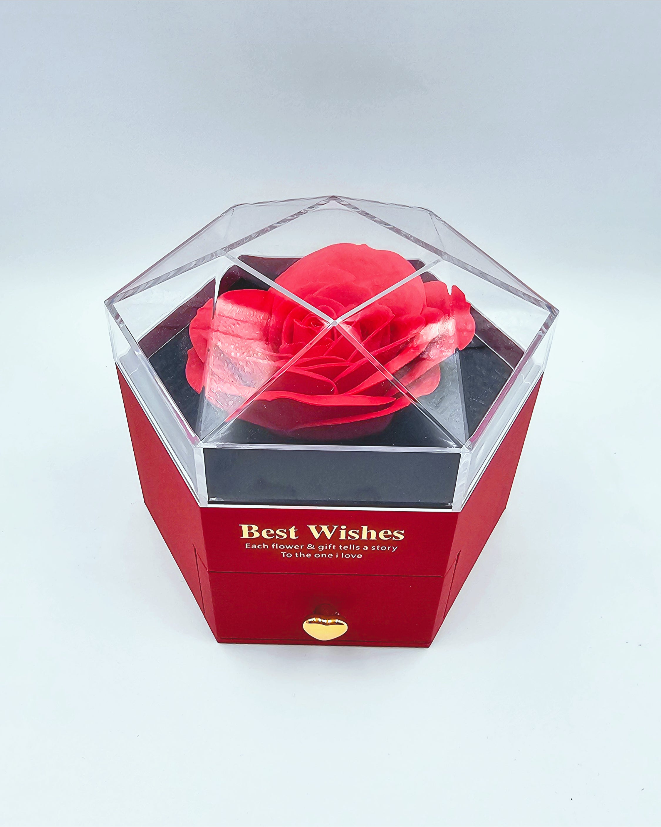 Box regalo con Rosa rossa