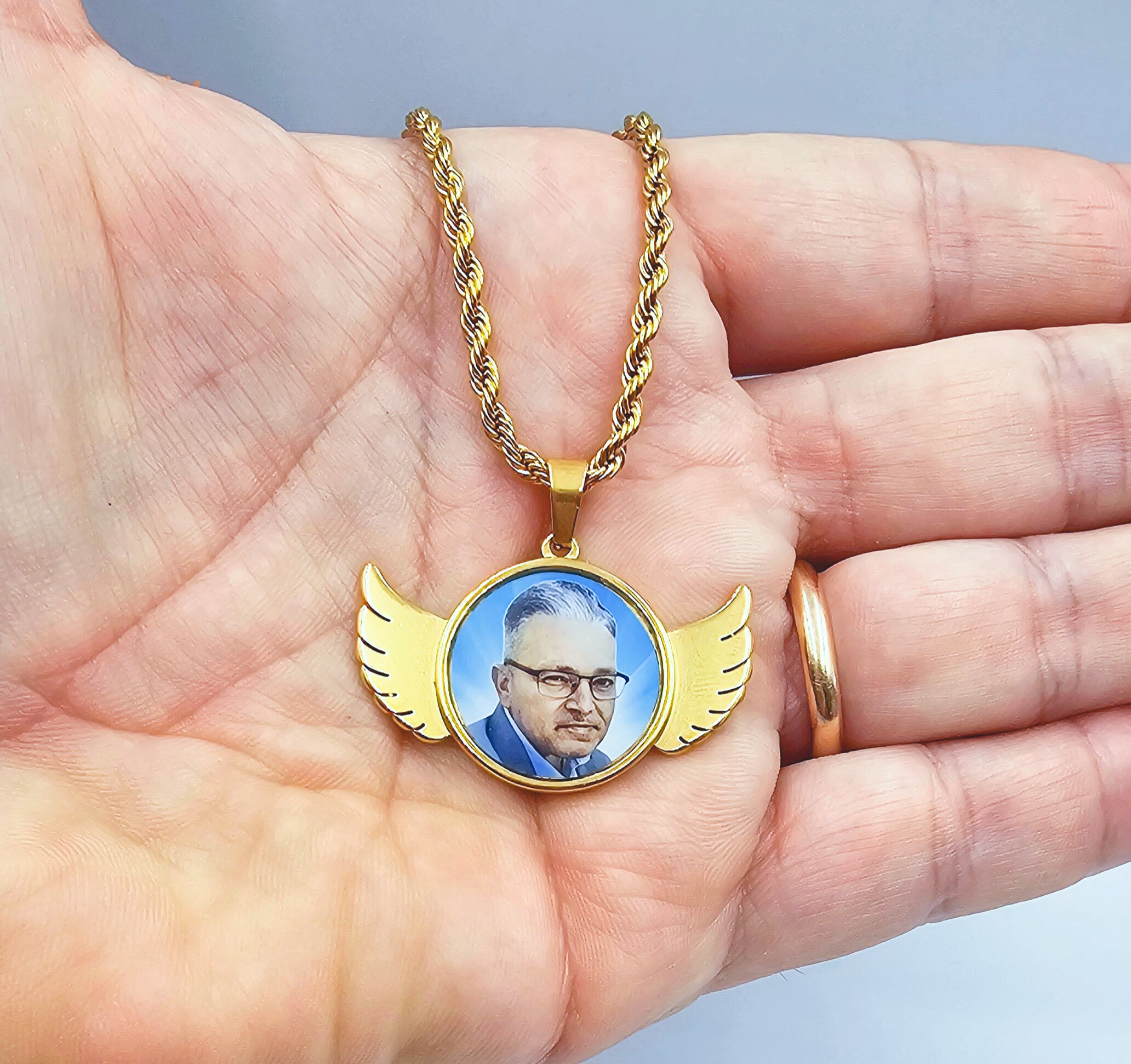 Collana con Ali d'Angelo con foto