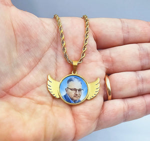 Collana con Ali d'Angelo con foto