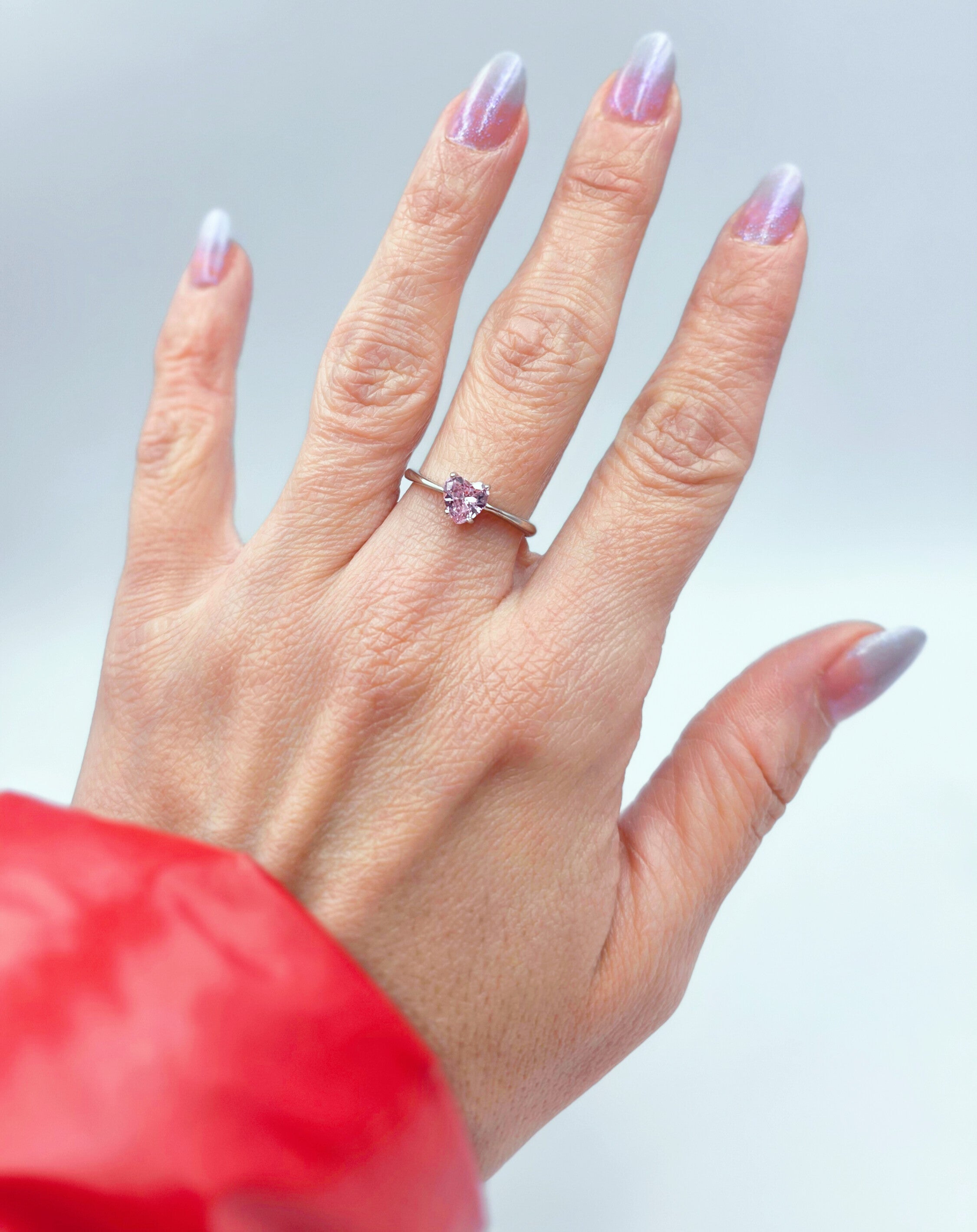 Anello Solitario a Cuore