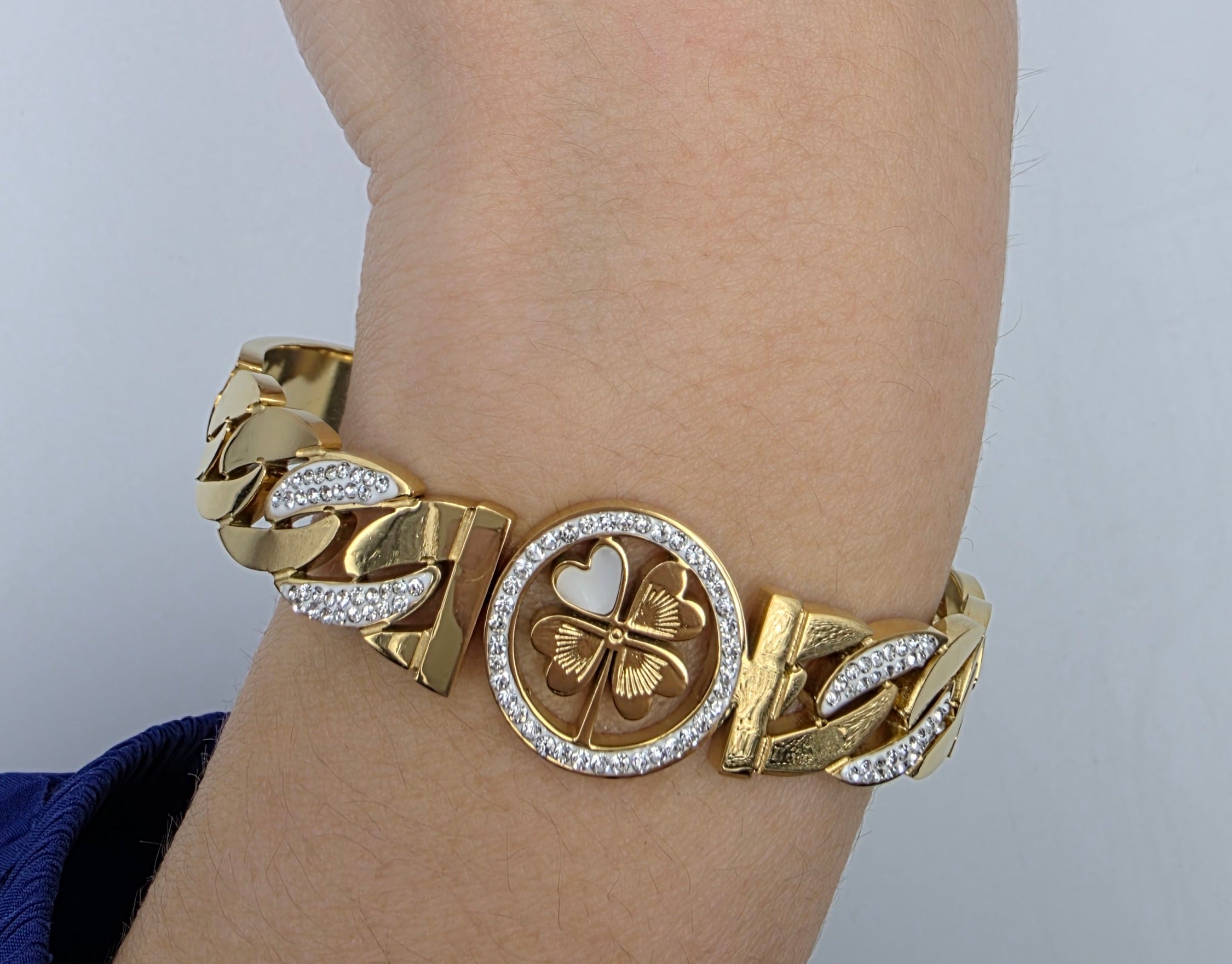Bracciale rigido Quadrifoglio