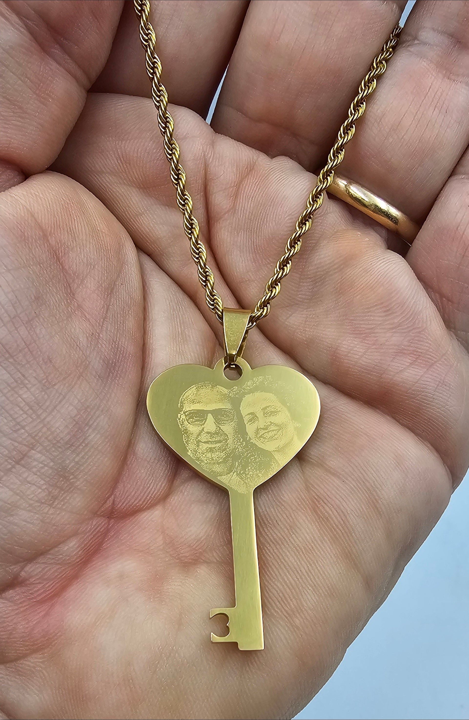 Collana con Chiave dell'Amore con foto