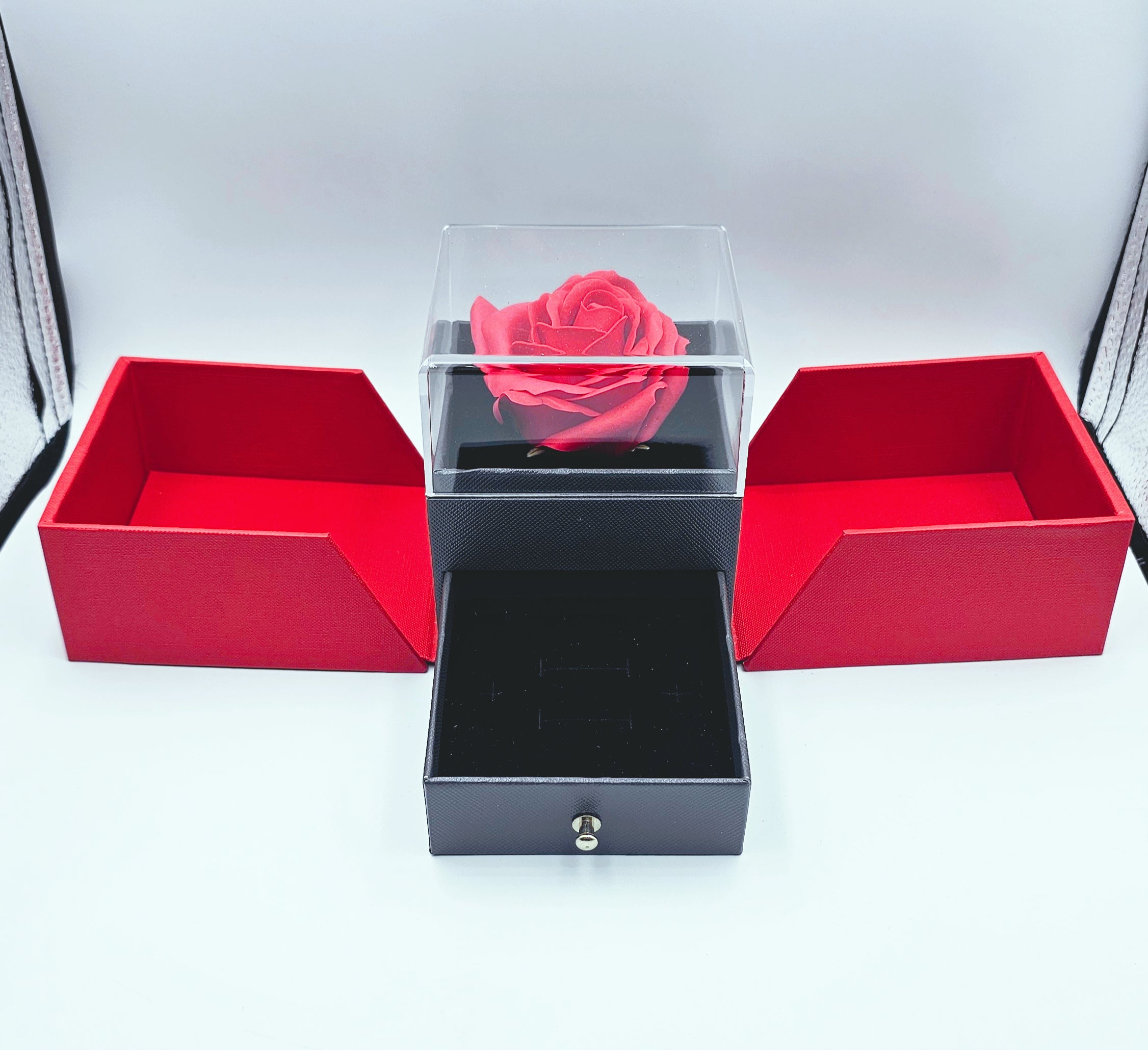 Box regalo con Rosa rossa