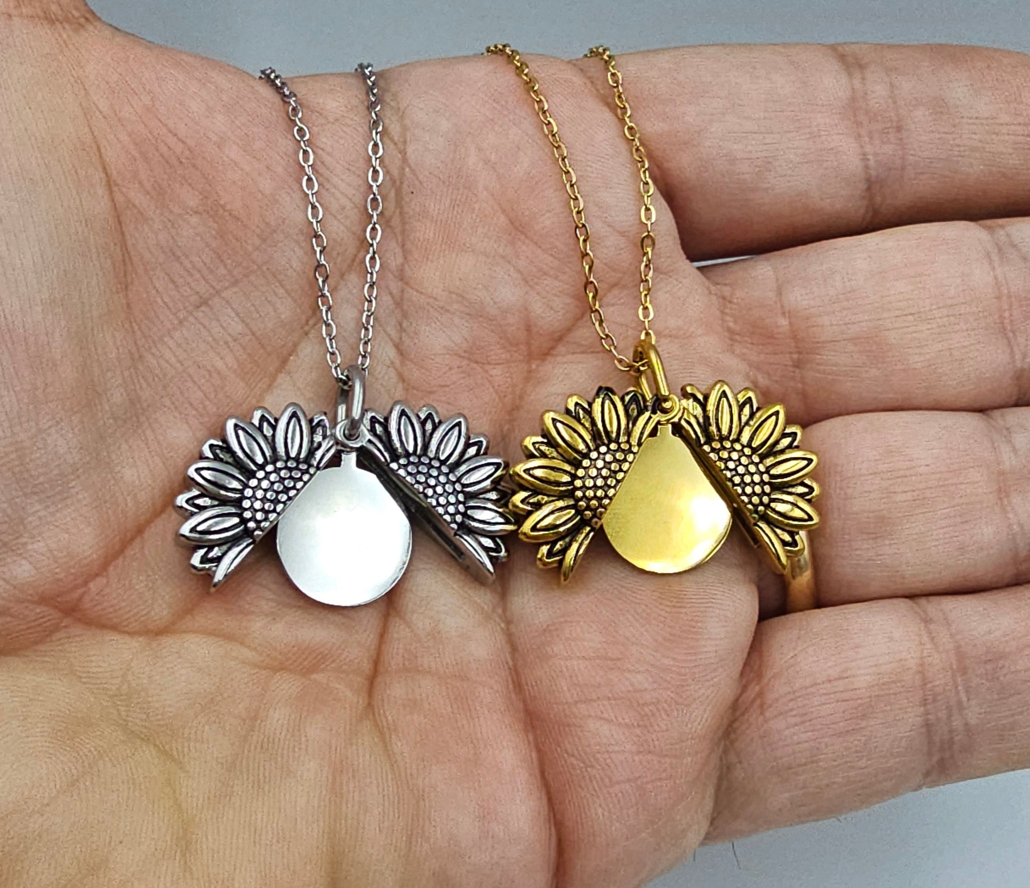 Collana con Girasole con foto