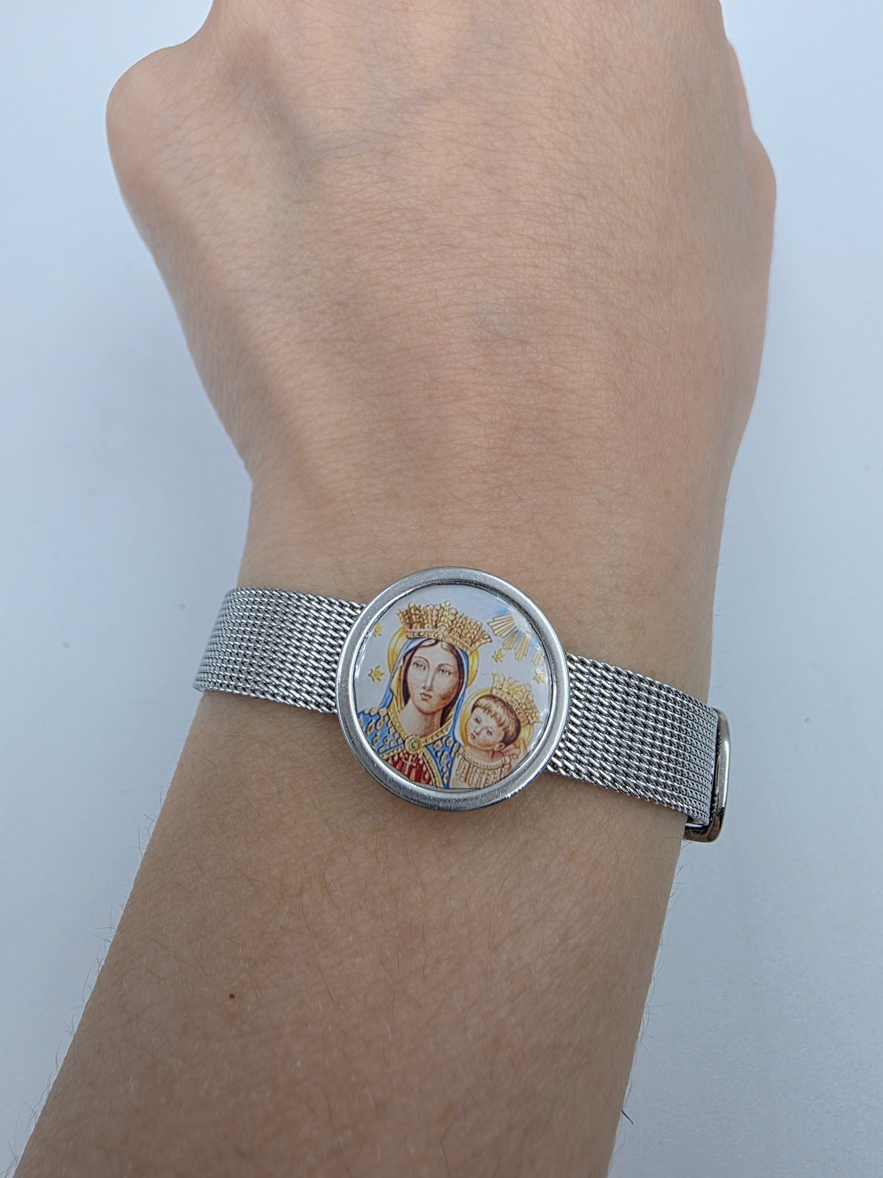 Bracciale Mesh con Madonna dell'Arco