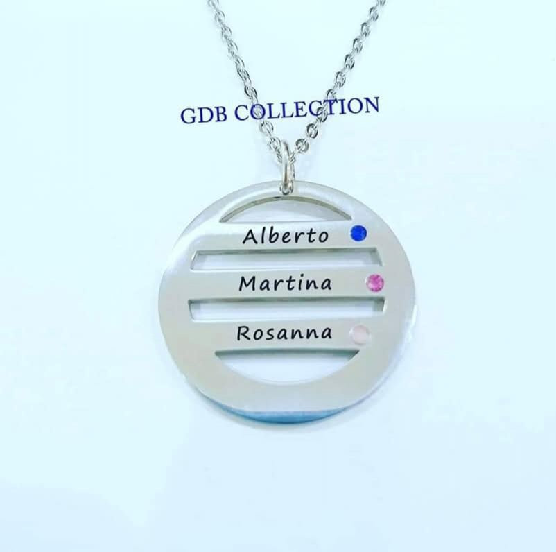 Collana personalizzata con 3 nomi